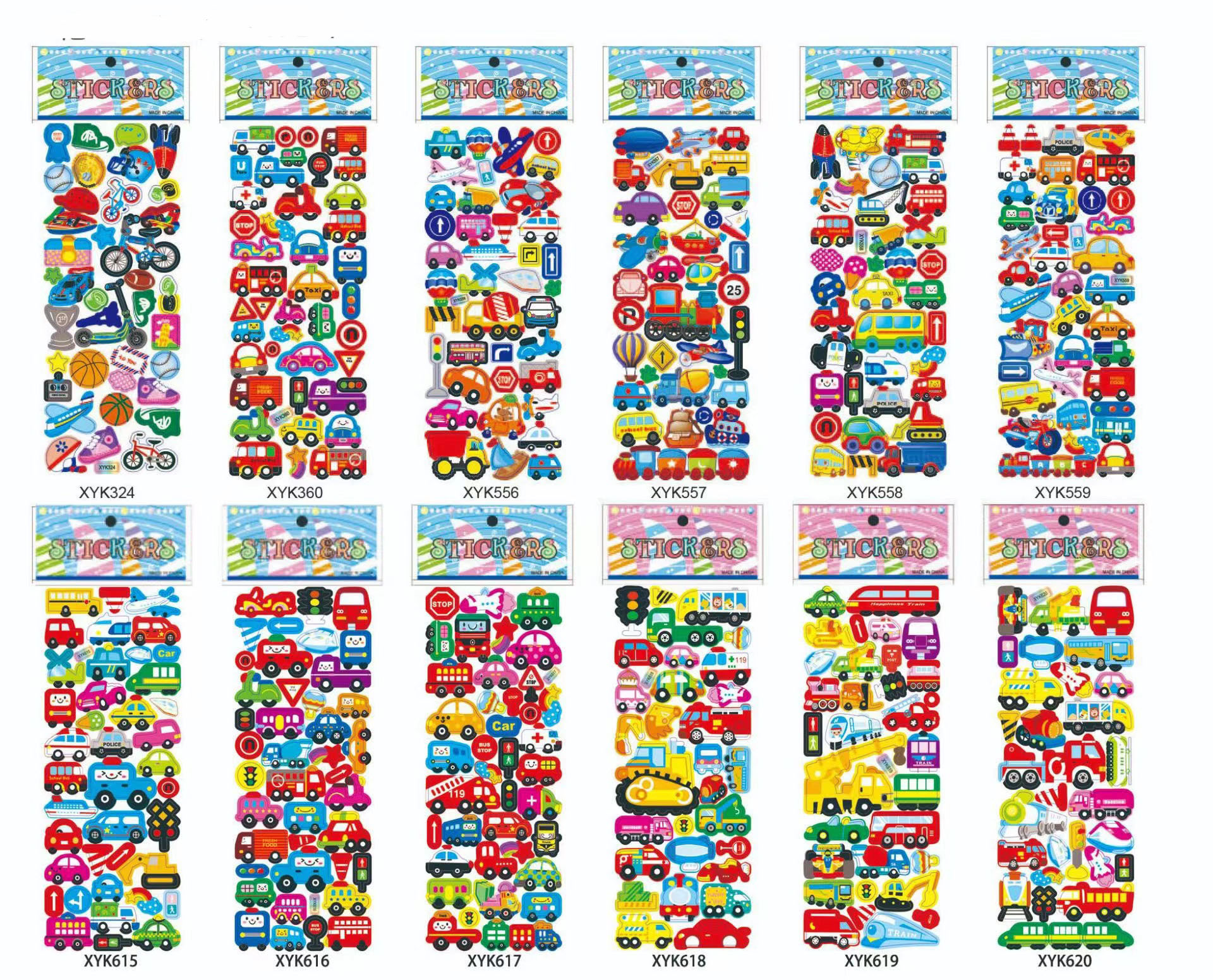 40 Mixed Packs Kids Stickers Puffy Bulk Stickers for Girl Boy Birthday Gift  Scrapbooking Animals Cartoon