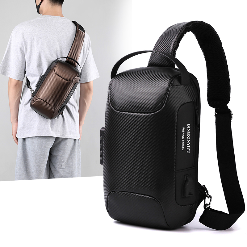  Chest Bag for Men Anti-Theft Bags Password Lock Sling Bag  Trendy Sports One Shoulder Messenger Bag : Clothing, Shoes & Jewelry