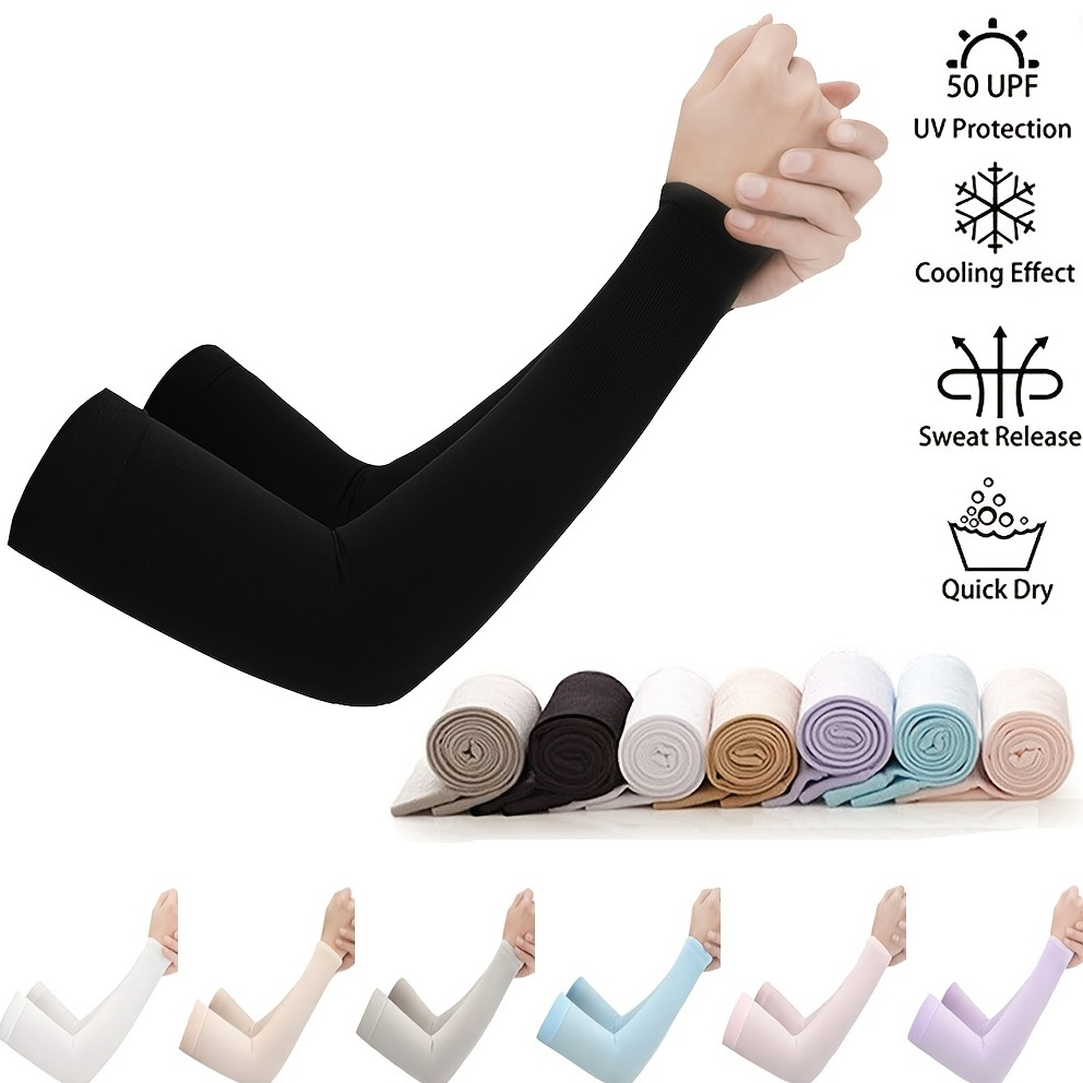 UV Protection Cooling Arm Sleeves Sun Sleeves Arm Cover for Women  &Girls&Adult&Youth&Men Cycling, Running,Golf, Driving,Basketball, Football  & Outdoor Activities Tattoos Arm Warmer -Black,White,Beig : :  Clothing, Shoes & Accessories