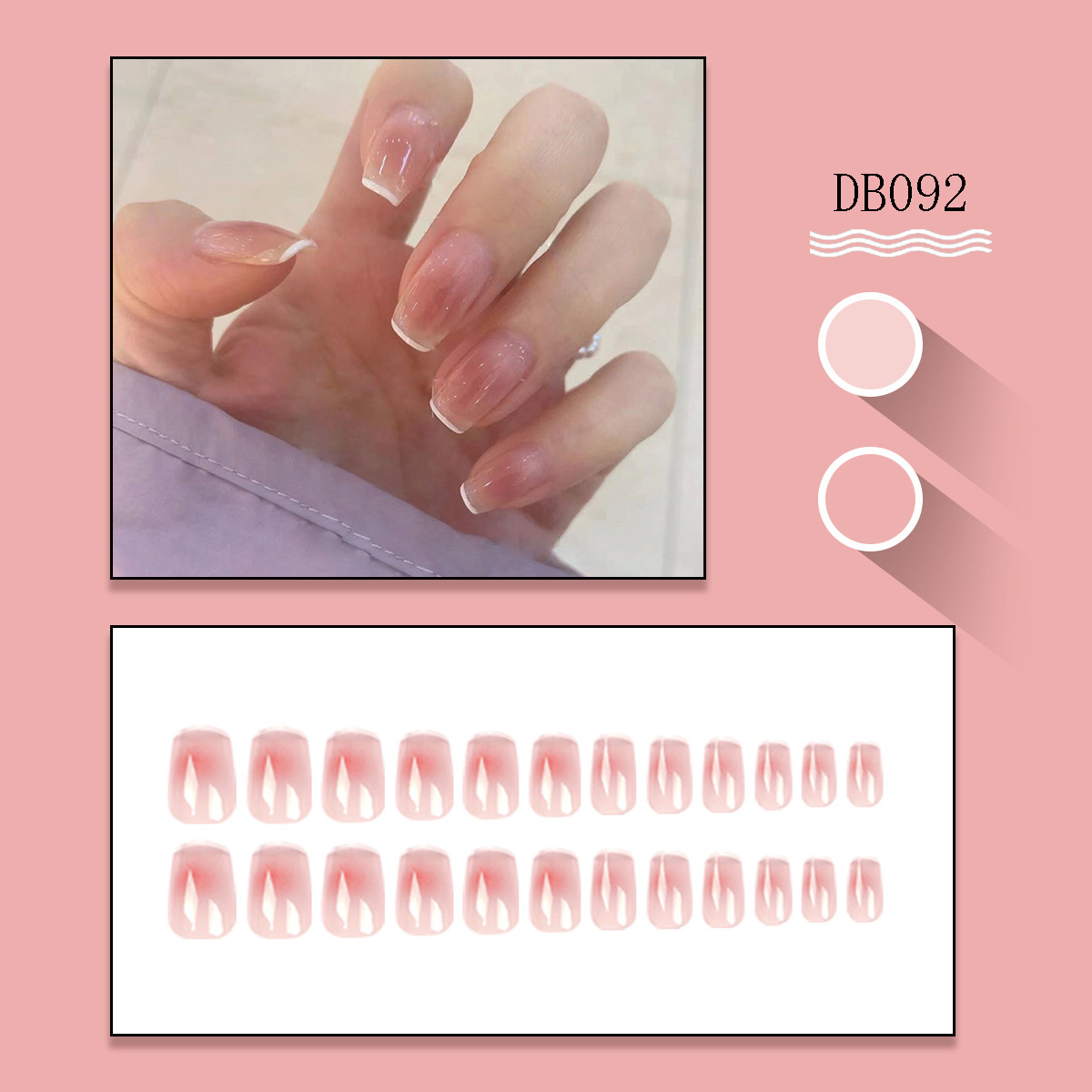 Rose Press On Nails Black And White Acrylic Press On Nails Artificial ...