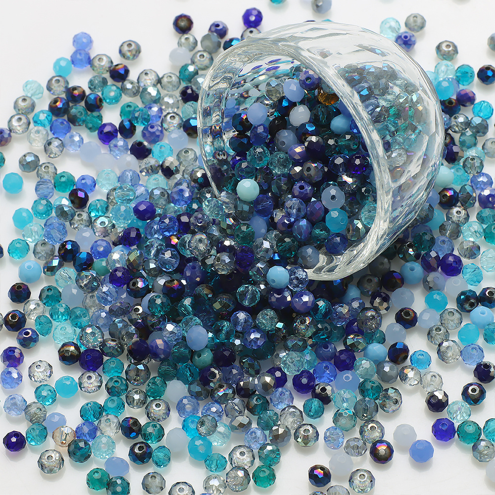 Flat Bead Color Crystal Glass Bead Diy Jewelry Accessories - Temu