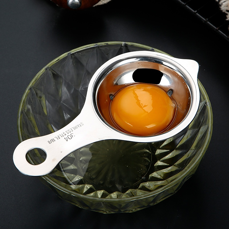 Egg Separator Stainless Steel Egg Yolk Separator with Long Handle