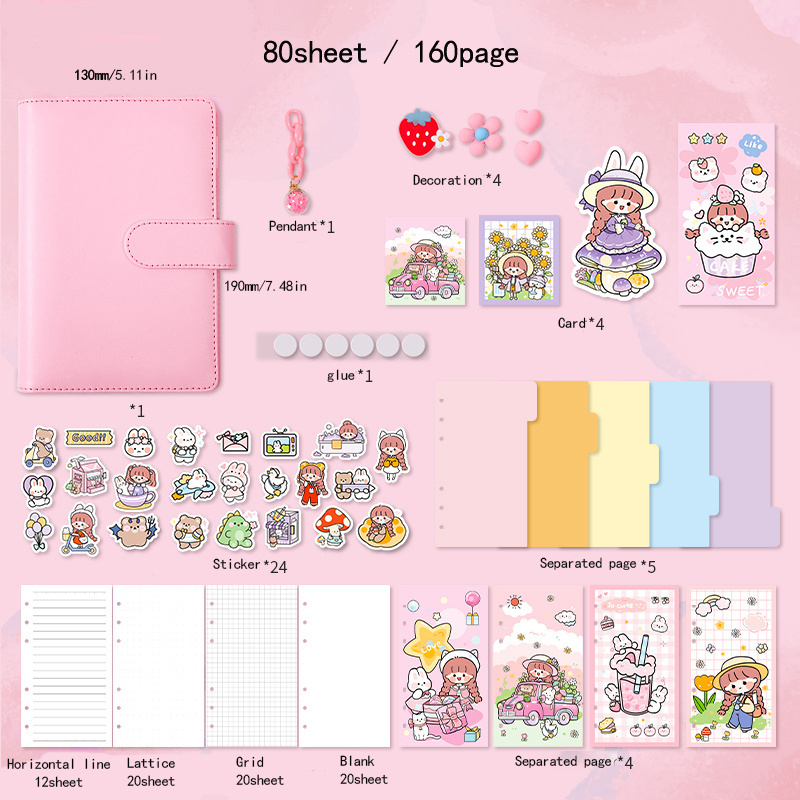 Ziyi Miss Aki Journal Cute Notebook Planner With Free - Temu