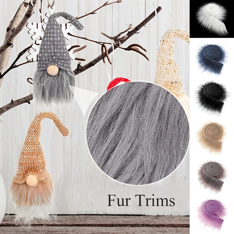 

1pc Faux Fur Trim For Shoes & Hats, Shaggy Ribbon For Diy Craft Costume Decoration, Fabric Supplies