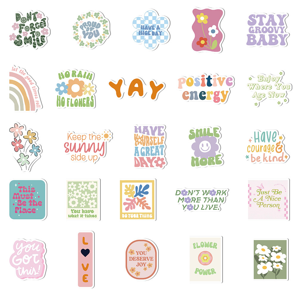 Fun & Creative Waterproof Stickers For Diy Projects - Danish Pastel Doodle  - Temu Japan