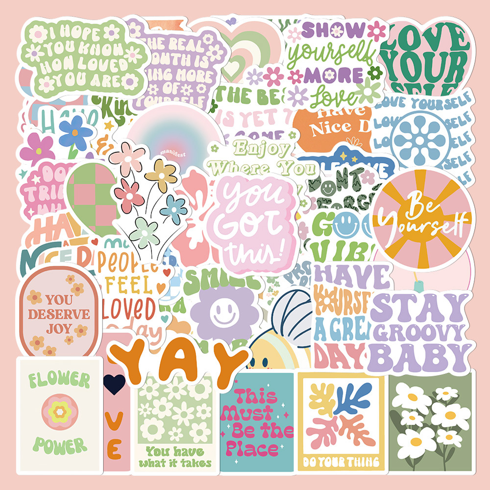 Fun & Creative Waterproof Stickers For Diy Projects - Danish Pastel Doodle  - Temu Japan