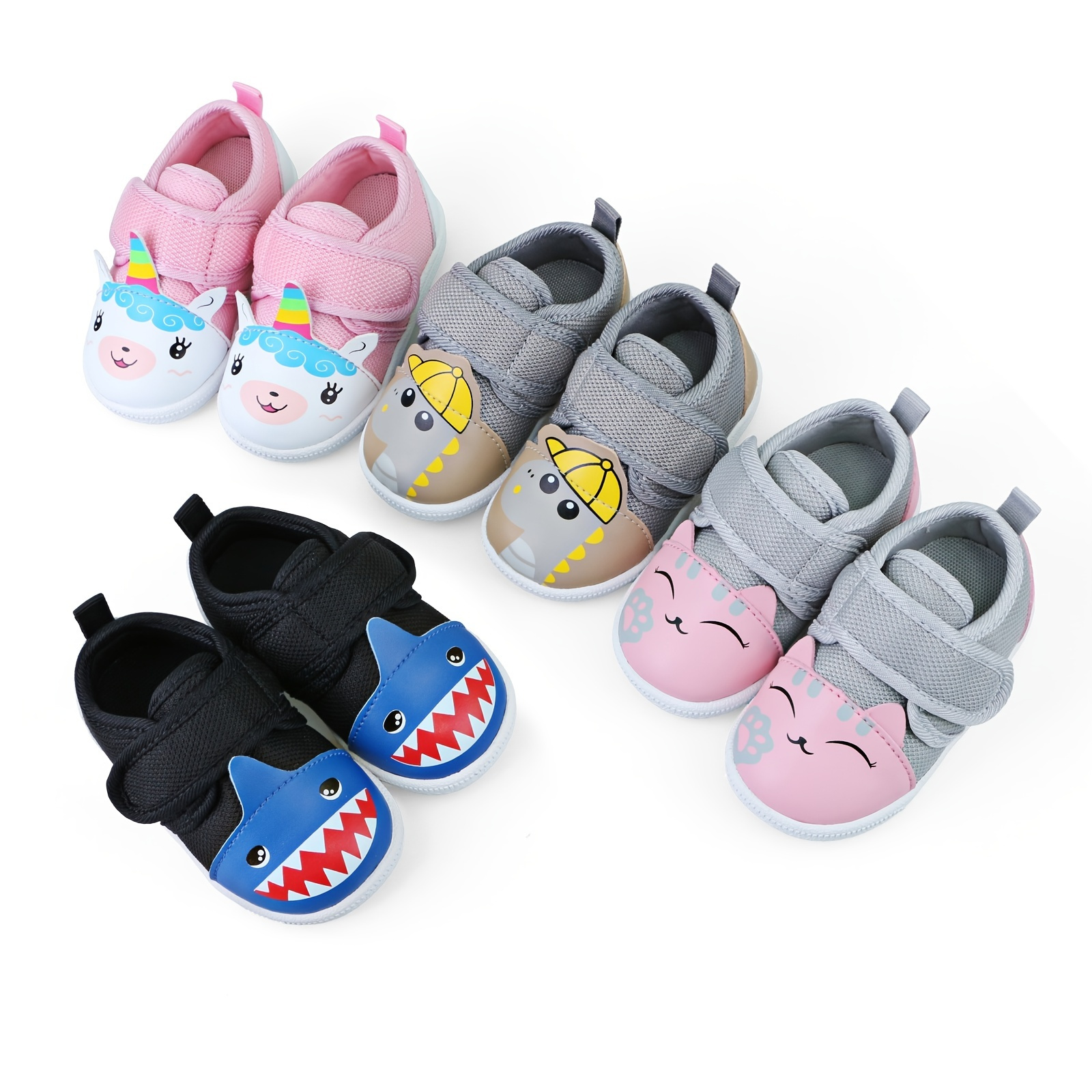 Baby Boys First Walking Shoes Toddler Cute Cartoon Sneakers Infant Non 