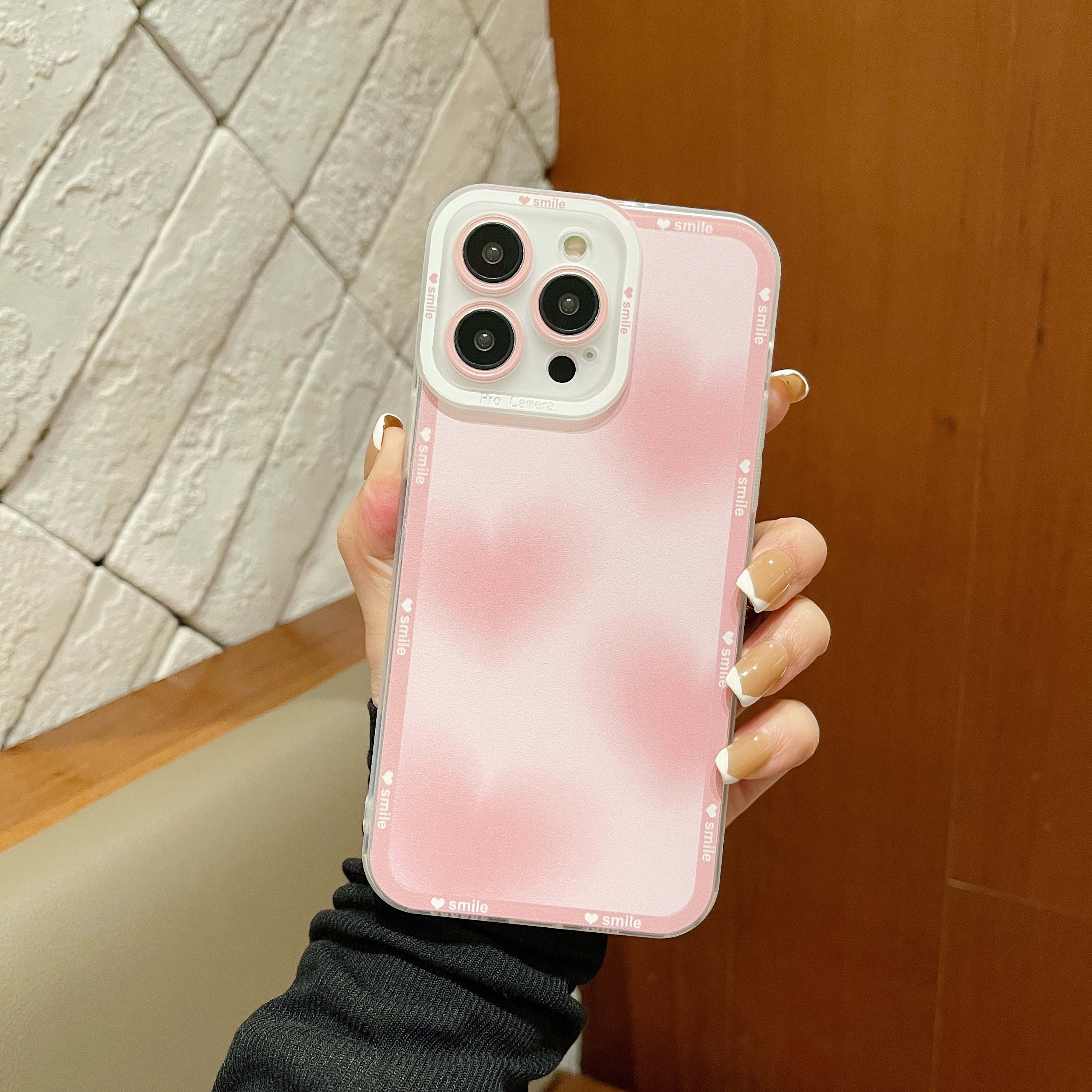 1pc Soft Silicone All-inclusive Heart-shaped Phone Case With Full Body  Protection, Compatible With Iphone