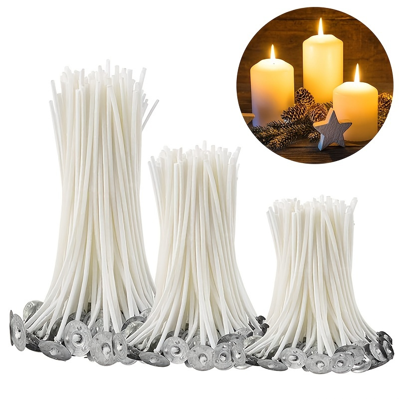 200FT Braided Wicks Candles Spool Cotton 300Pcs Wick Clips For DIY