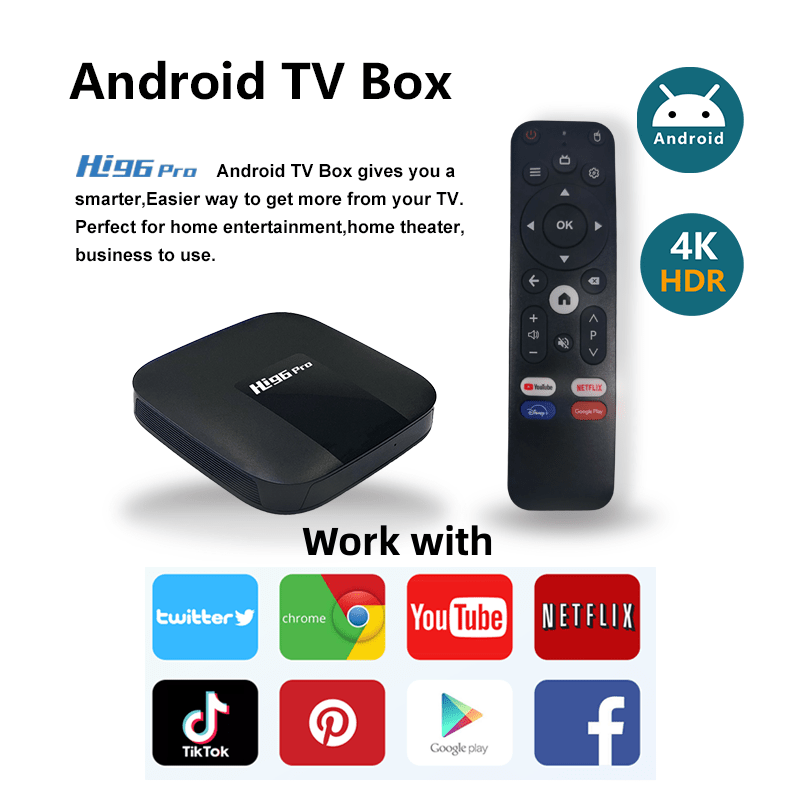 I96 King Android Tv Box Wifi 4k Streaming Frete Gratis Hd18 Black