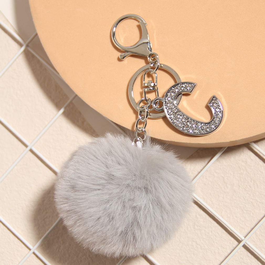 Pom Pom Grey Key Chain – PRISHIE