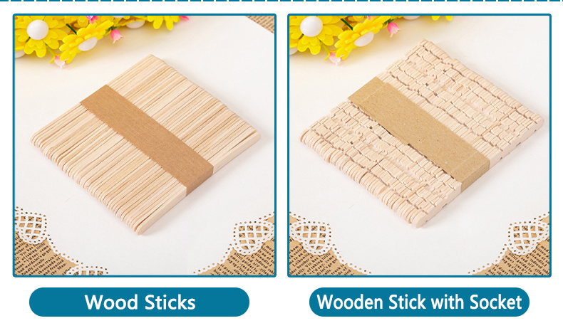 Wooden Craft Sticks Or With Socket Wooden Popsicle Craft - Temu
