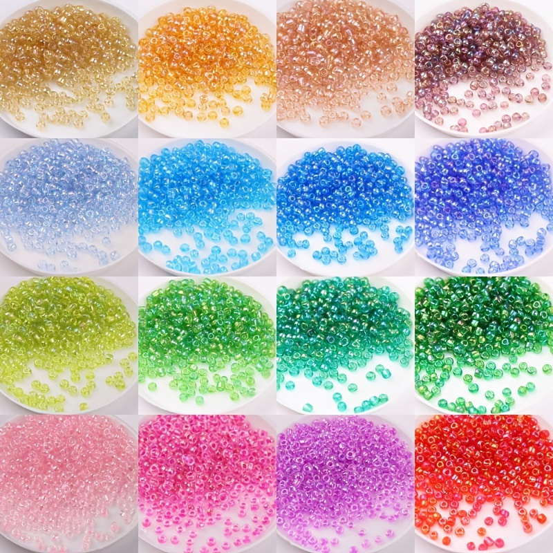 Glass Rice Beads Ab Magic Color Plated Series Loose Beads - Temu