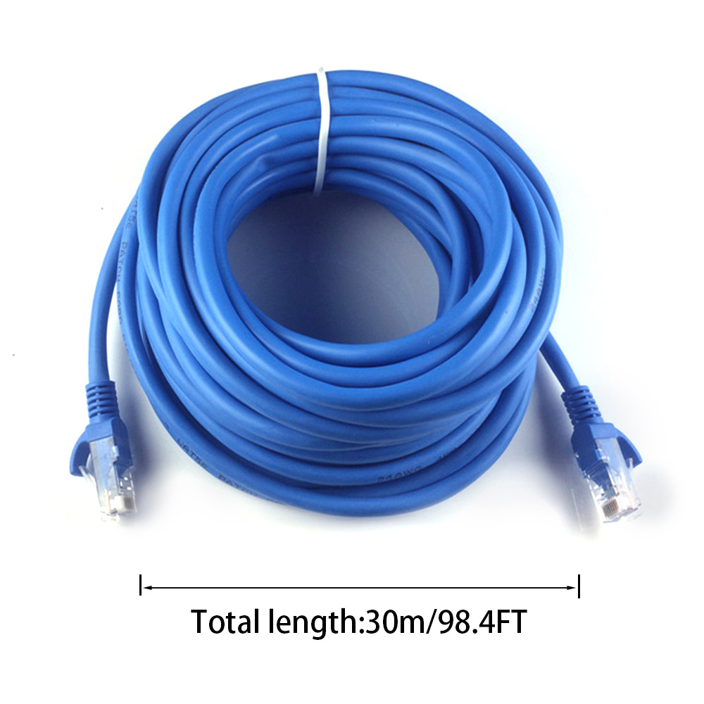 30m (98.4ft) Cat6 Snagless Unshielded (UTP) Ethernet Network Patch Cable,  Black