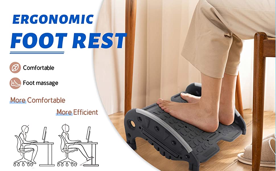 Under Desk Foot Rest, Rocker Footrest Office Led Rest, Foot Stool With  Massage Texture - Temu