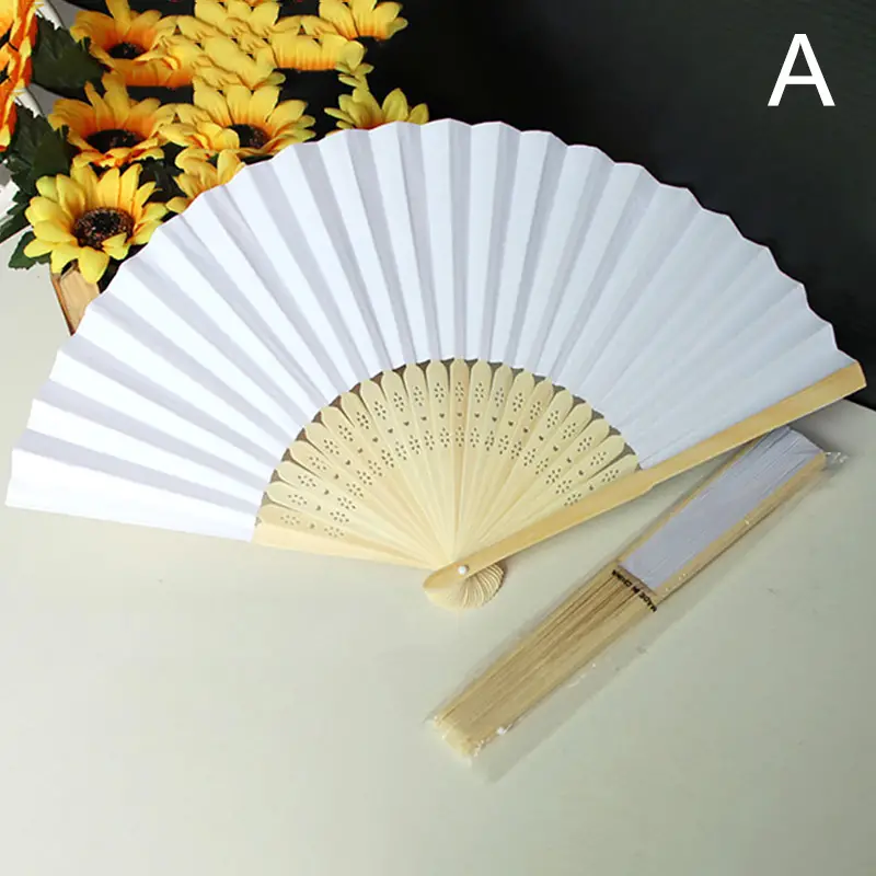 Folding Paper Fan Chinese Style Blank Paper Fan Painting Fan - Temu