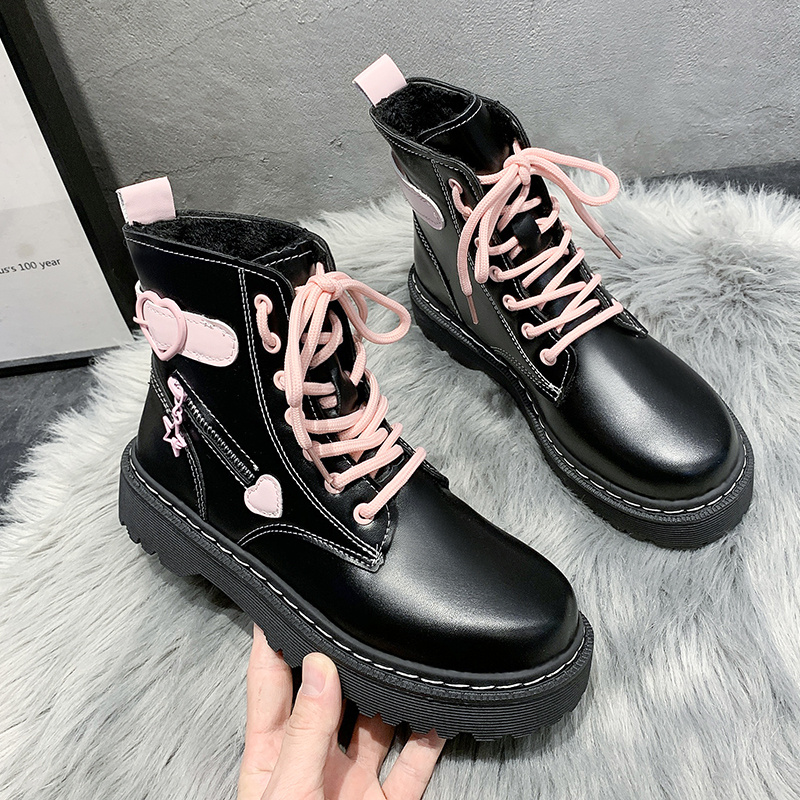Girls Heart Buckle Faux Patent Leather Tall Boots