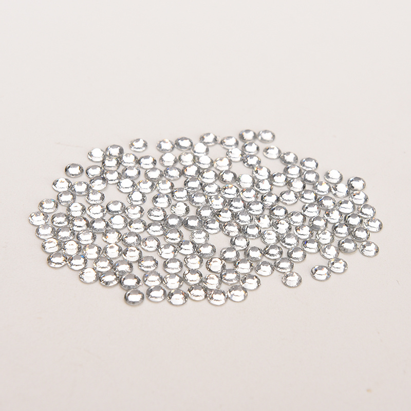 1000 Pcs Clear AB Flatback Rhinestones Round Beads For Nail Art