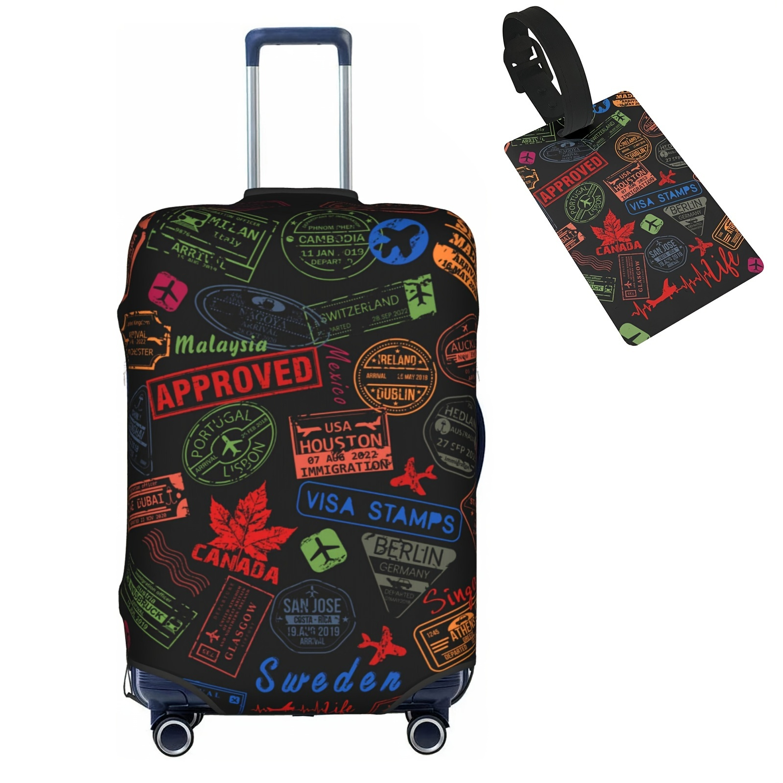 Funda impermeable para maleta y cubierta de protección de equipaje  PrimeMatik, 30 48x31x64cm, Aventura, Los mejores precios