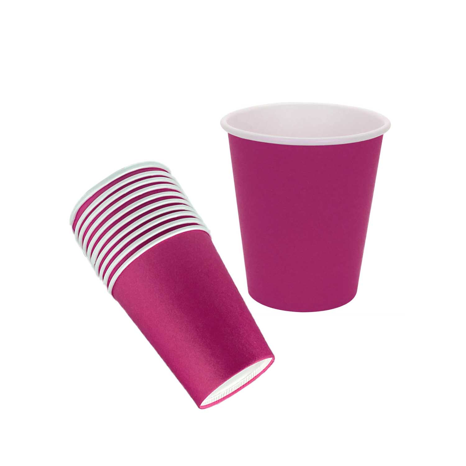 Vasos de papel de 6 oz para café y té - Tazas de papel de agua desechables  para oficina decoradas