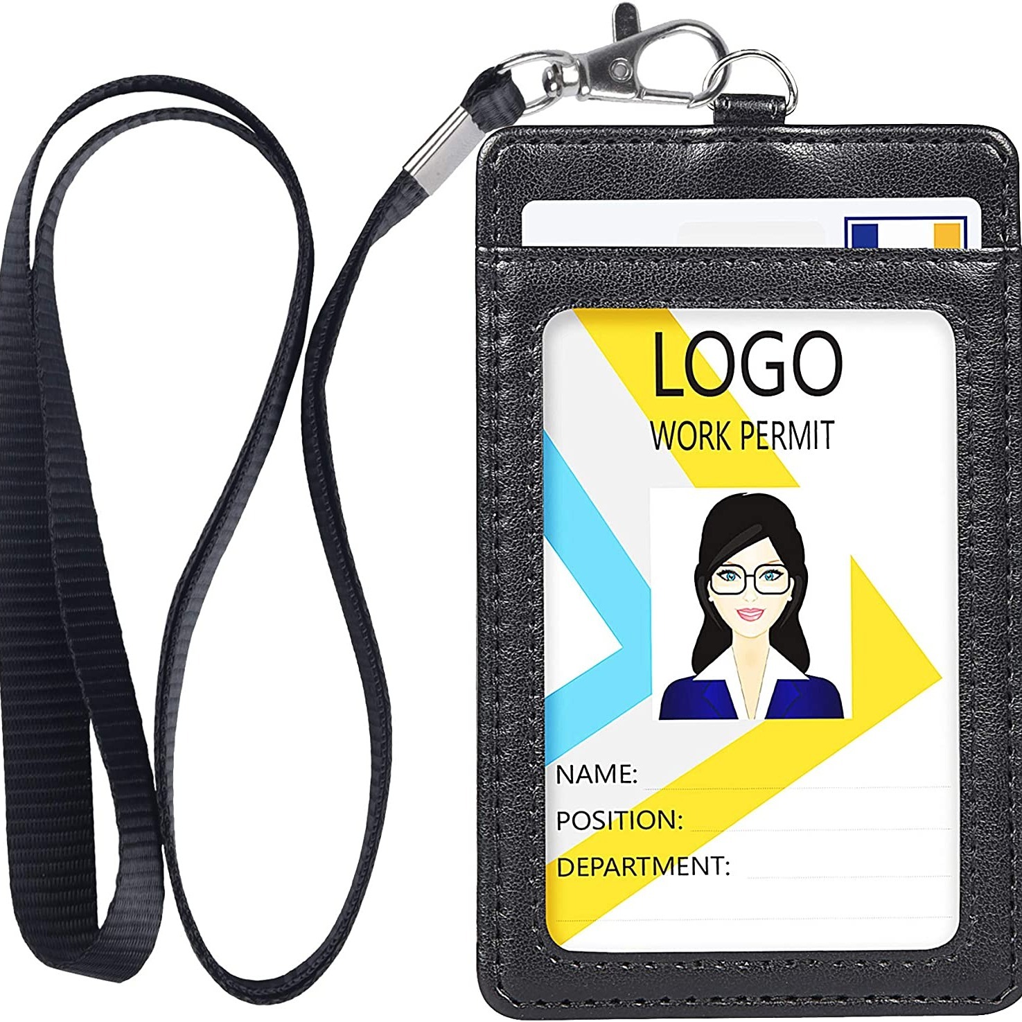 LANYARD IN PELLE Pu Intrecciata A Mano Con Portachiavi Per Porta Badge A  EUR 5,67 - PicClick IT