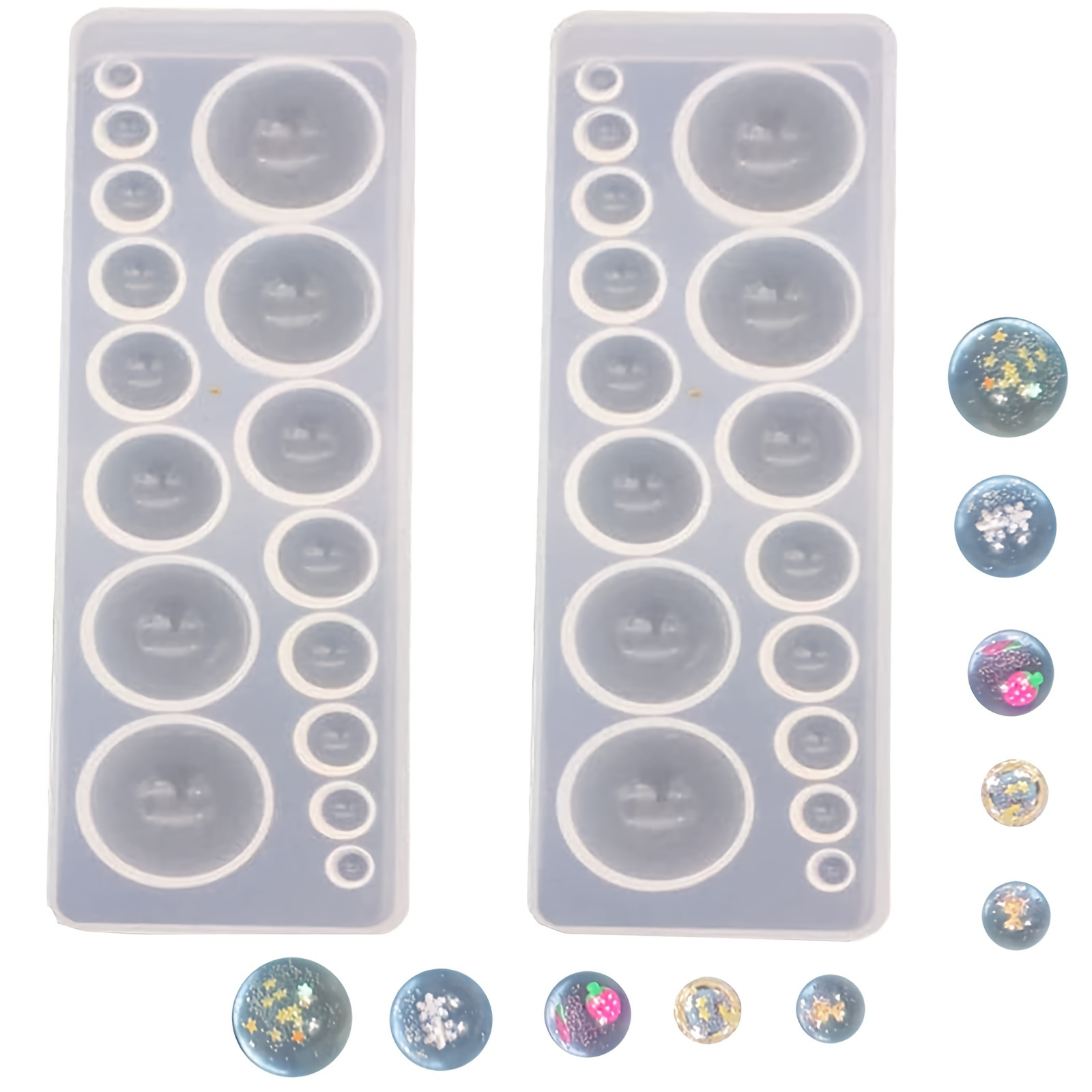 

2 Pcs Clear Round Silicone Mold For Making Earrings Jewelry Making Crafting Projects