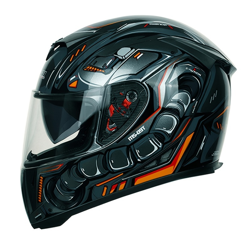 HZIH Ligero Casco Integral Motocicleta Protector Casco con HD