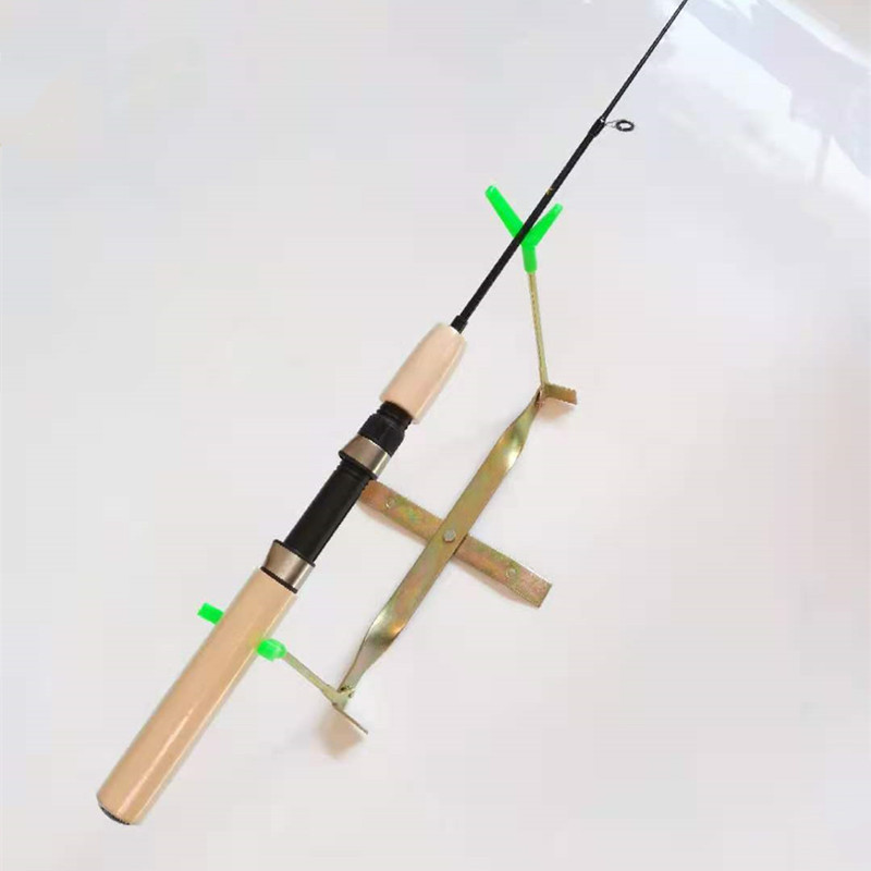 Premium Ice Fishing Rod Comfortable Wooden Handle High - Temu Canada