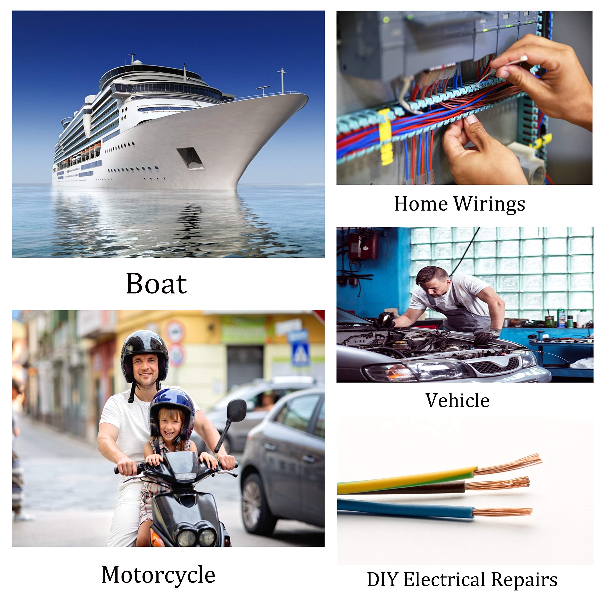 100pcs Seal Wire Connectors Heat Shrink Tube Sleeves Kit Waterproof