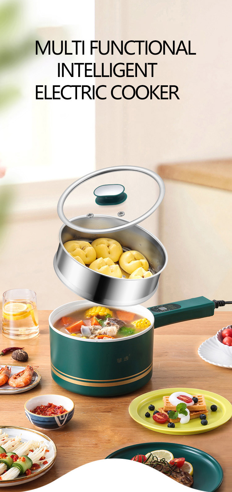 Multifunctional Electric Cooking Pot Smart Mini Electric - Temu