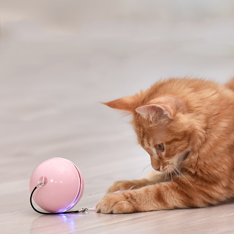 Smart Rolling Ball Toy: Keep Your Cat Entertained with USB Rechargeable Pet Laser Teasing Cat Ball!