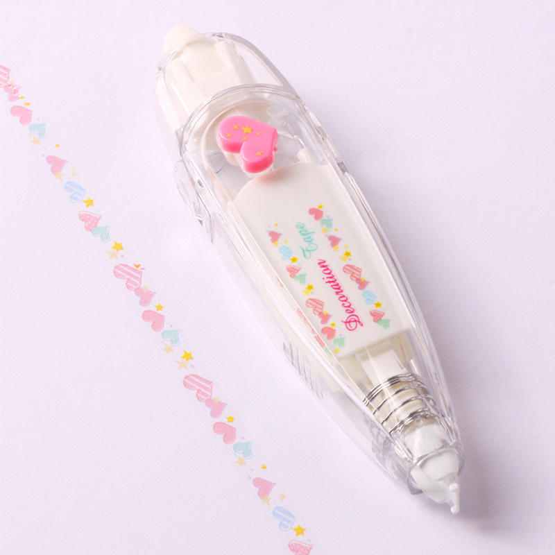 Press Type Lace Trim Correction Tape Cute Animal Cartoon Decoration Tape  Stickers Tape Office School Stationery Student Kawaii - Office & School  Supplies - Temu Ireland