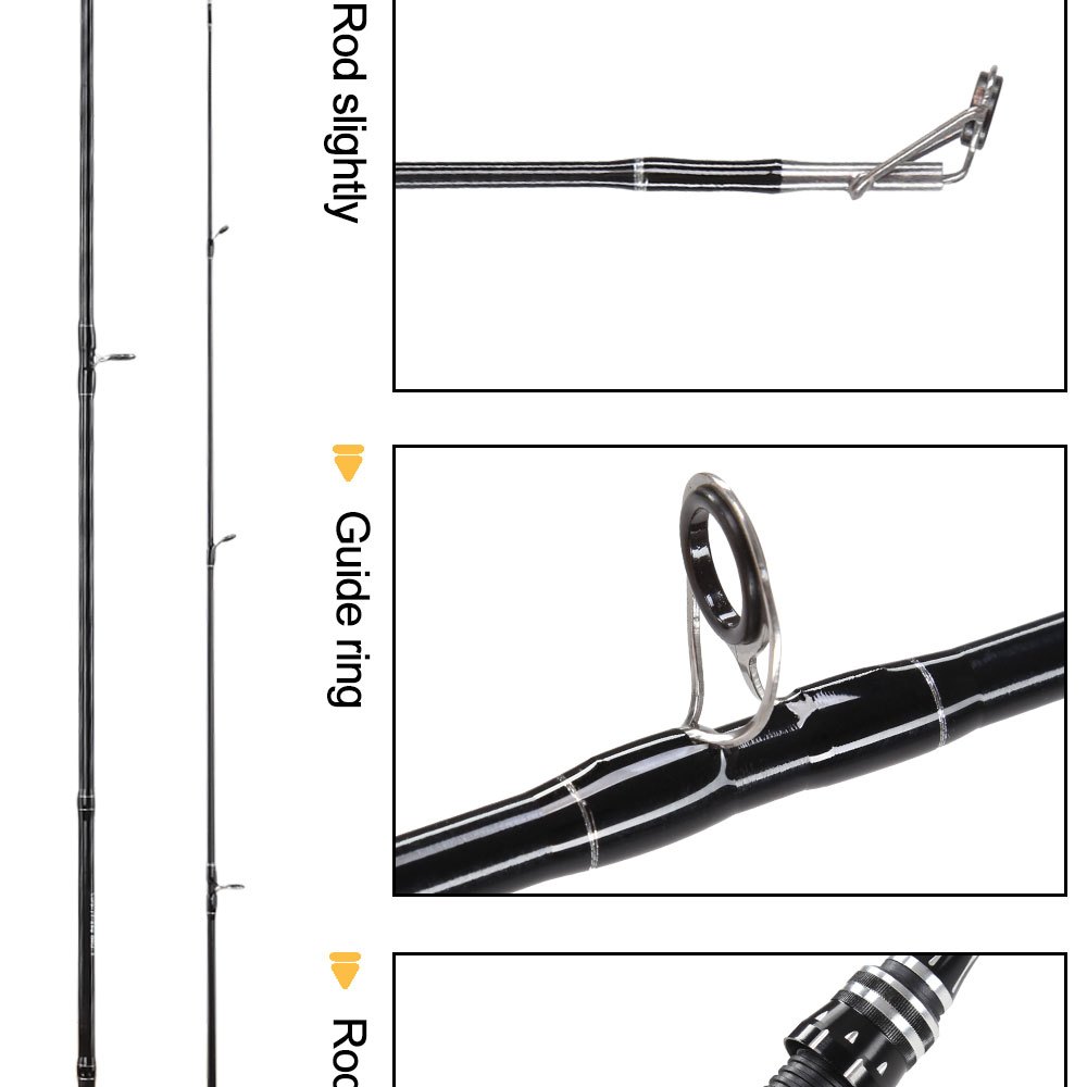 Canne À Pêche À 2 Sections, 5.9/6.5/6.9ft Spinning Casting Canne À