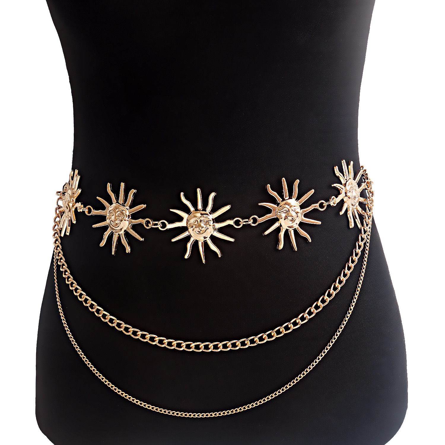Metal Sun Pendant Waist Chain Belt Female Accessories Trendy Fashion Chain  Dress Belt Chain, Shop The Latest Trends