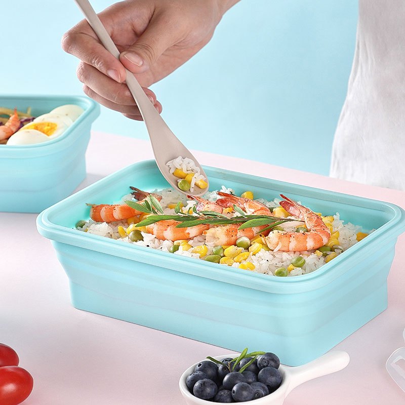 Collapsible Silicone Food Storage Container, Stackable, Space Saving,  Microwaveable, Freezer, Dishwasher Safe, Bpa Free, Foldable Leftover Or  Meal Prep Lunch Box Containers, Kitchen Accessories - Temu