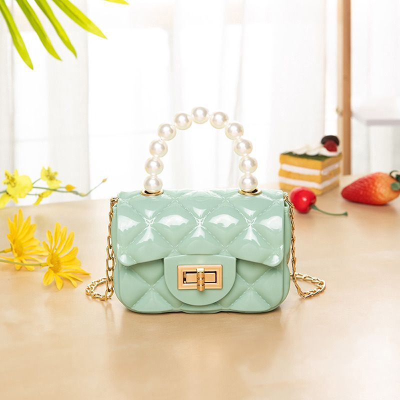 Mini Geometric Pattern Buckle Decor Circle Bag With Bag Charm