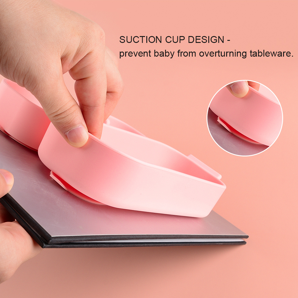 Piatto in silicone alimentare per bambini con fondo ergonomico - Bimbosmart