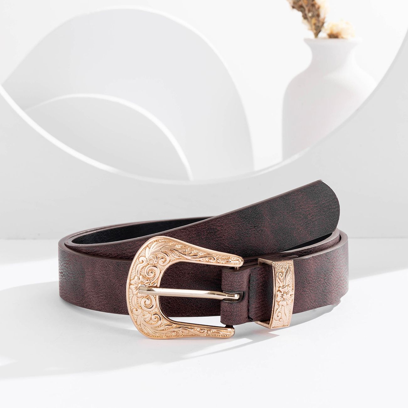 Cinturón De Cintura Vintage Estilo Occidental Cinturón De Cuero De Pu De  Vaquero Para Pantalones Vaqueros Cinturón De Cintura De Vestir Para Mujeres  Niñas - Ropa Calzado Y Joya - Temu