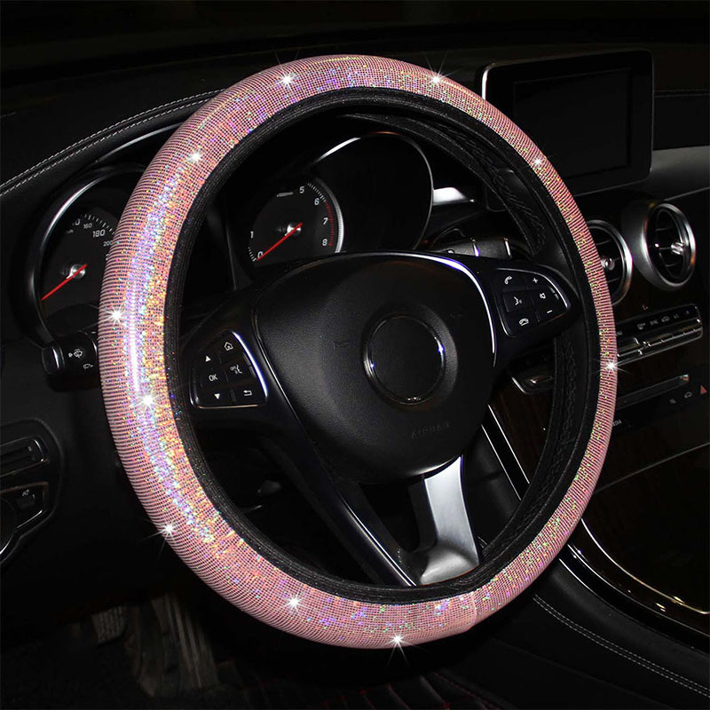 Couvre Volant Voiture Strass, Protege Volant Voiture Femme, Couvre