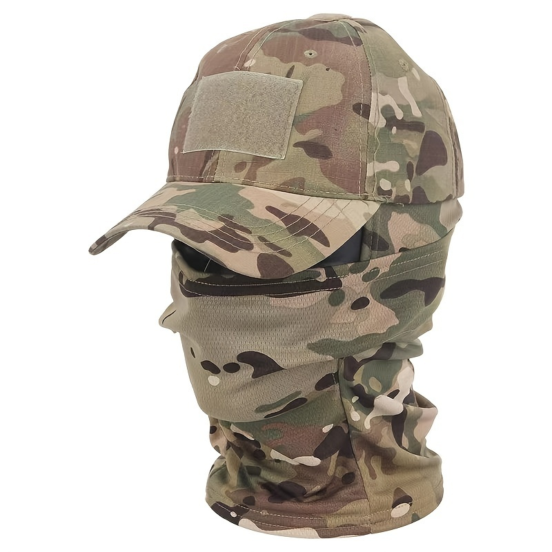 1 Set Camouflage Sunshade Fisherman Bucket Hat And Solid Color