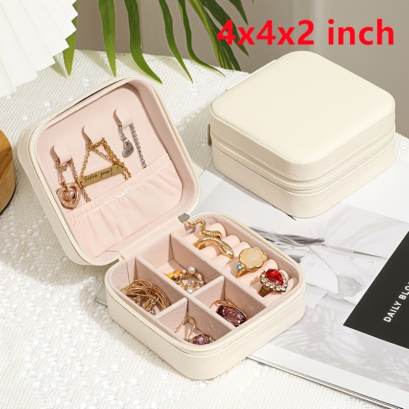 LETURE PU Leather Small Jewelry Box, Travel Portable Jewelry Case for Ring,  Pendant, Earring, Neckla…See more LETURE PU Leather Small Jewelry Box