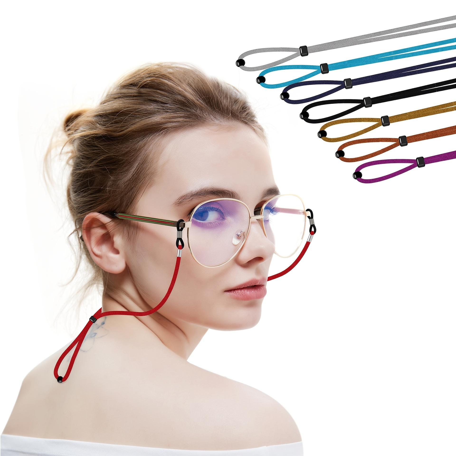

Non-slip Glasses Rope Adjustable Eyeglasses Cords For Glasses Spectacles Fashion Simple Colorful Glasses Chain
