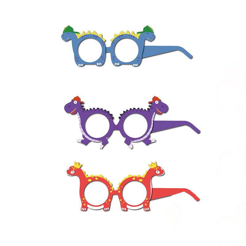 Cartoon Dinosaur Party Paper Glasses Birthday Party - Temu Australia