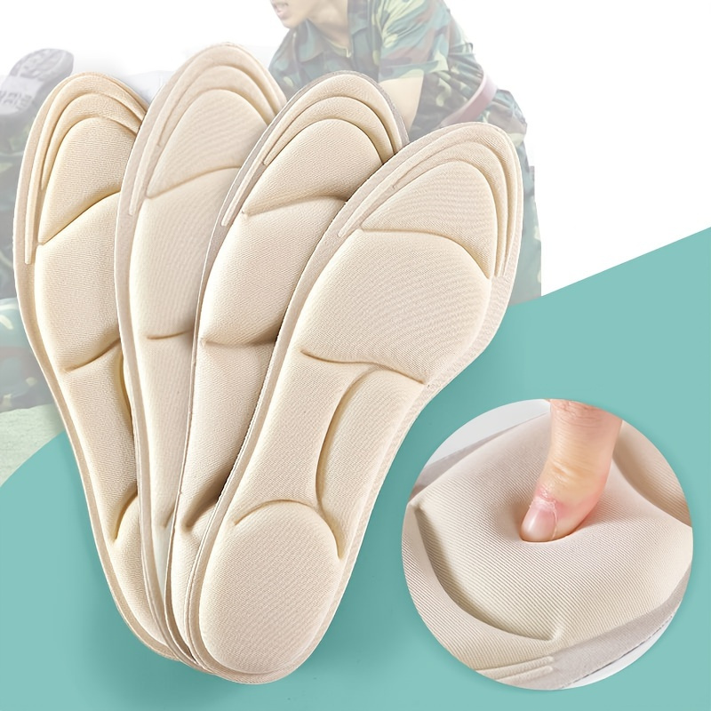 

1pair 6d Insoles Stand For A Long Time, Super Soft Bottom, Comfortable Forefoot, Anti-pain, Thickened, Not Tired Feet Pads, Breathable, Sweat-absorbing And Warm Insoles In Winter