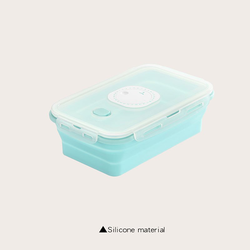 1pc Collapsible Silicone Food Storage Container Space Saving Kitchen