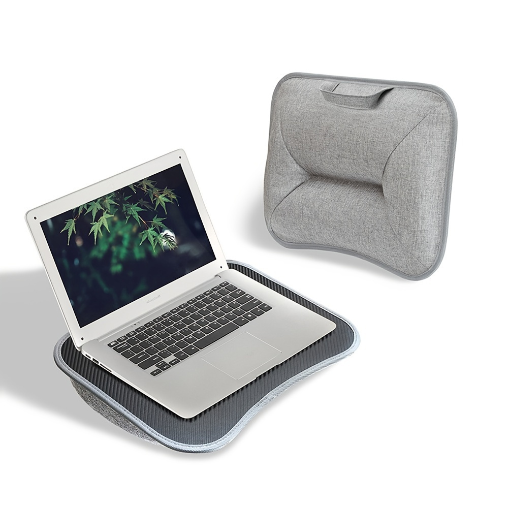 Laptop Bed Tray Desk With Cup Holders Lap Desk With Cushion - Temu