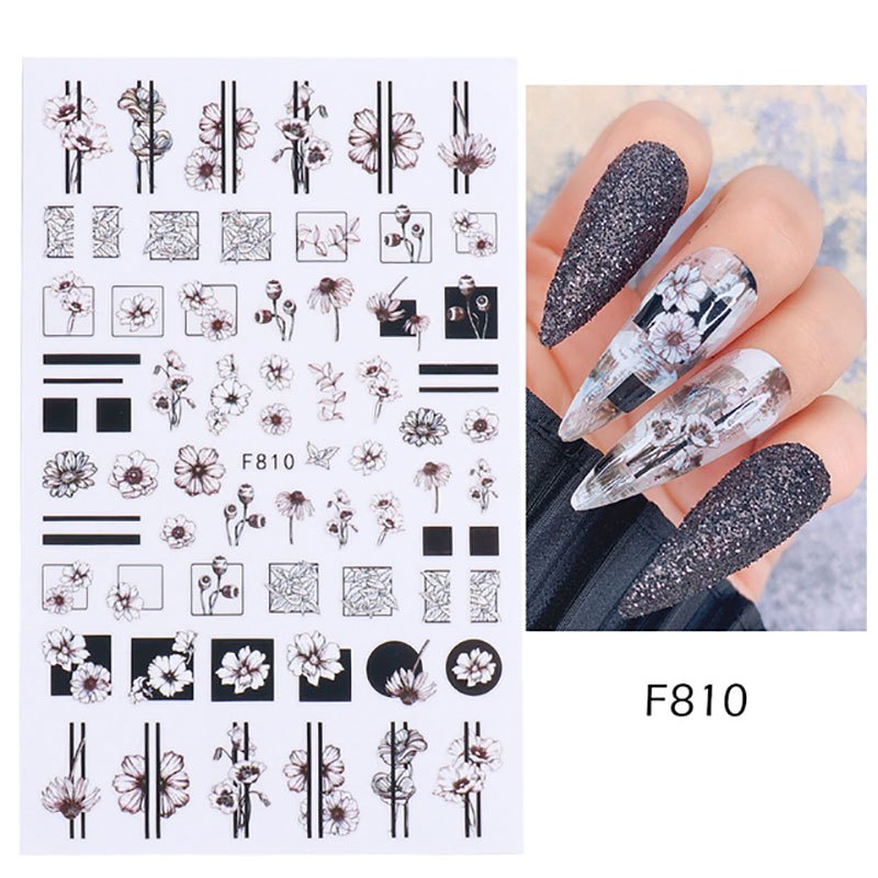 Nail Stickers for Women Nail Art Accessories Decals 5 Sheets Fresh Nail Art  Stickers Water Transfer