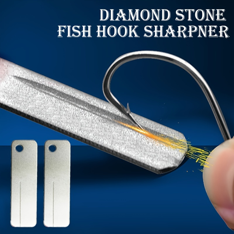 Red Diamond Fishing Hook Sharpener Files Hone Stones Carp Grindstone Tool