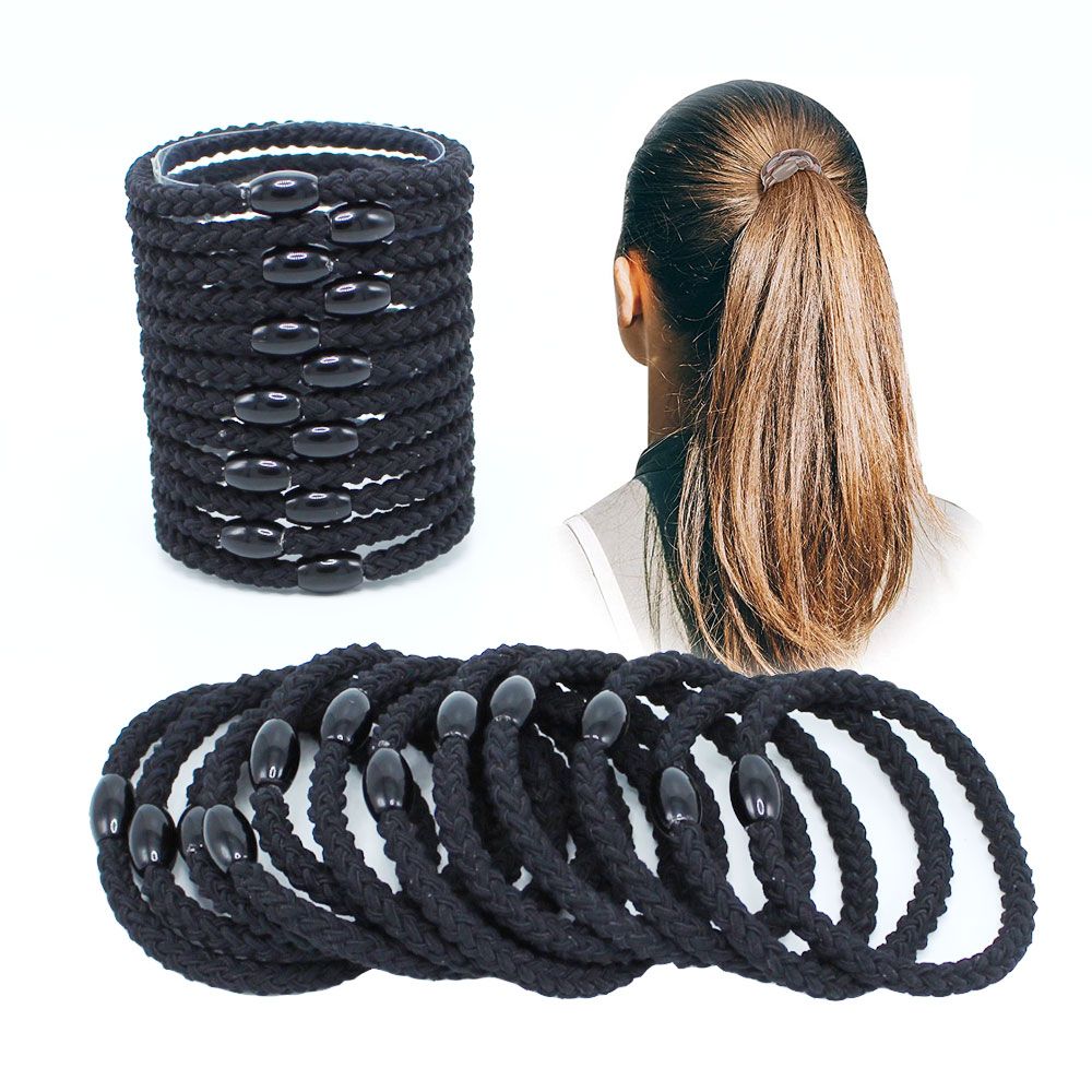 12pcs Braided Hair Tie Cotton Elastic Hair Rope Braided Ponytail Hair  Accessories For Women Girls With Thick Curly Hair - Beauty & Personal Care  - Temu