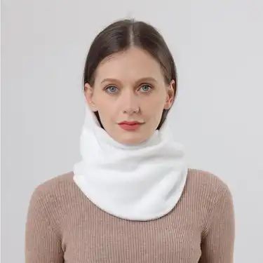 Warm Neck Collar Infinity Scarf Women's Solid Color Scarf - Temu